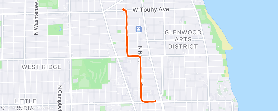 Map of the activity, Night Walk