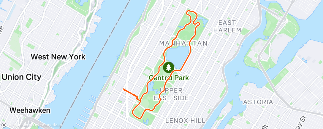Map of the activity, Afternoon Run