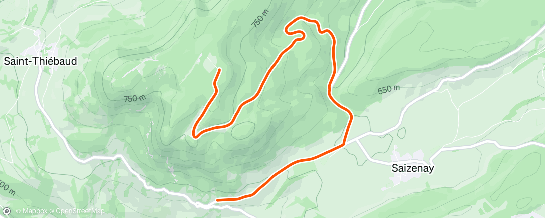 Map of the activity, Sortie vélo dans l'après-midi
