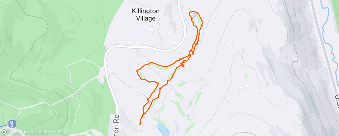 Map of the activity, Walked killingtons front 9 w coop