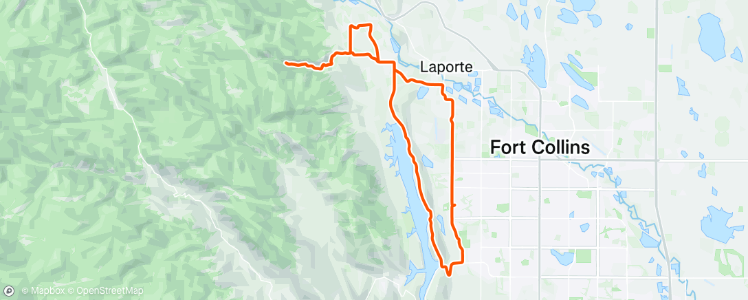 Map of the activity, Afternoon Ride