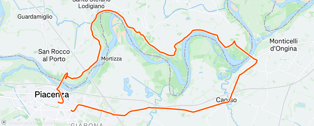 Map of the activity, Afternoon Ride