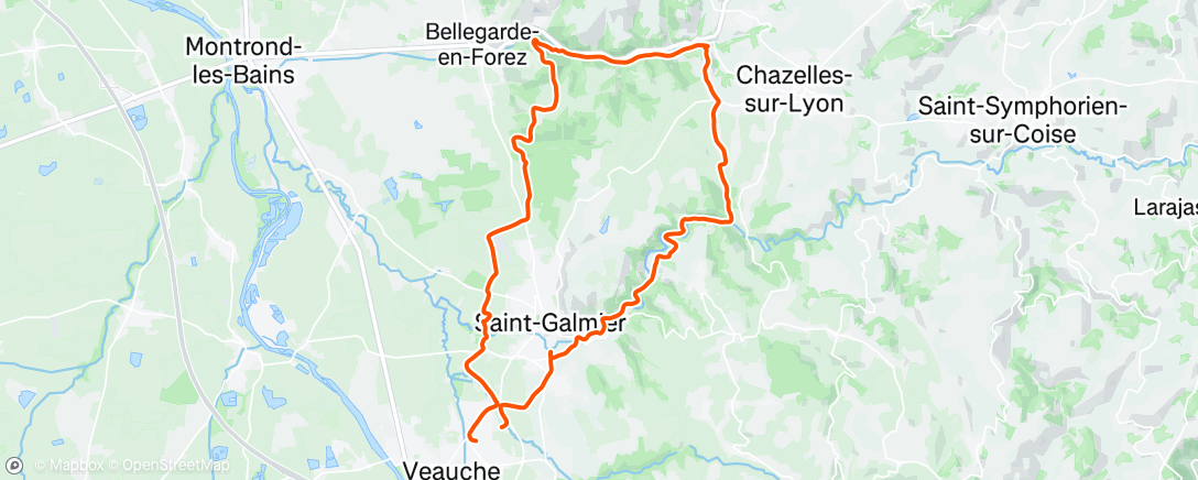 Map of the activity, Sortie VTT le matin