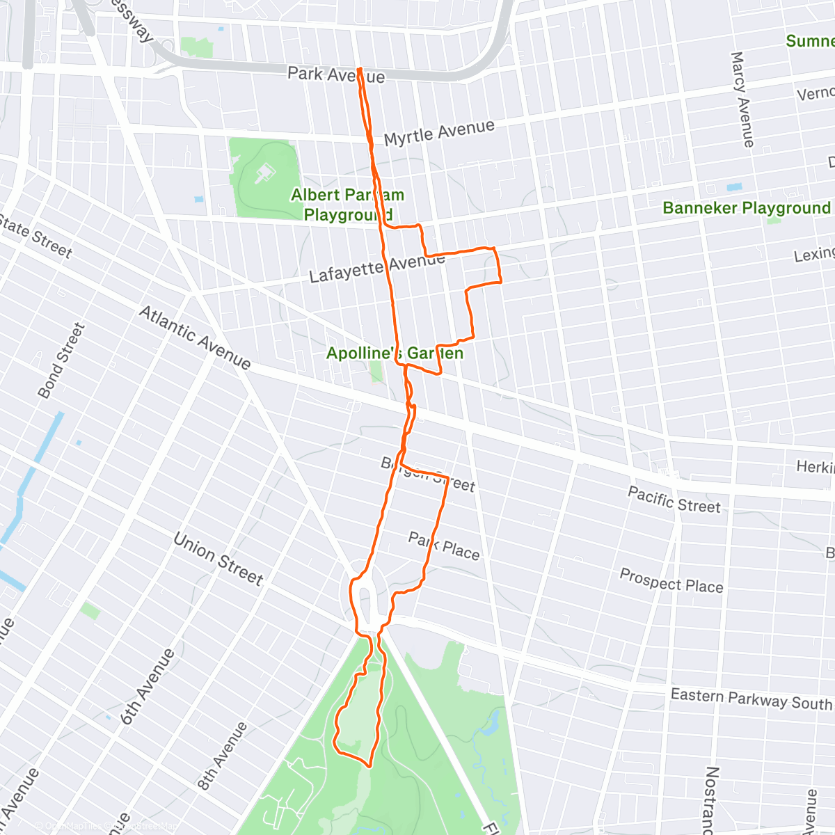 Map of the activity, Afternoon Walk