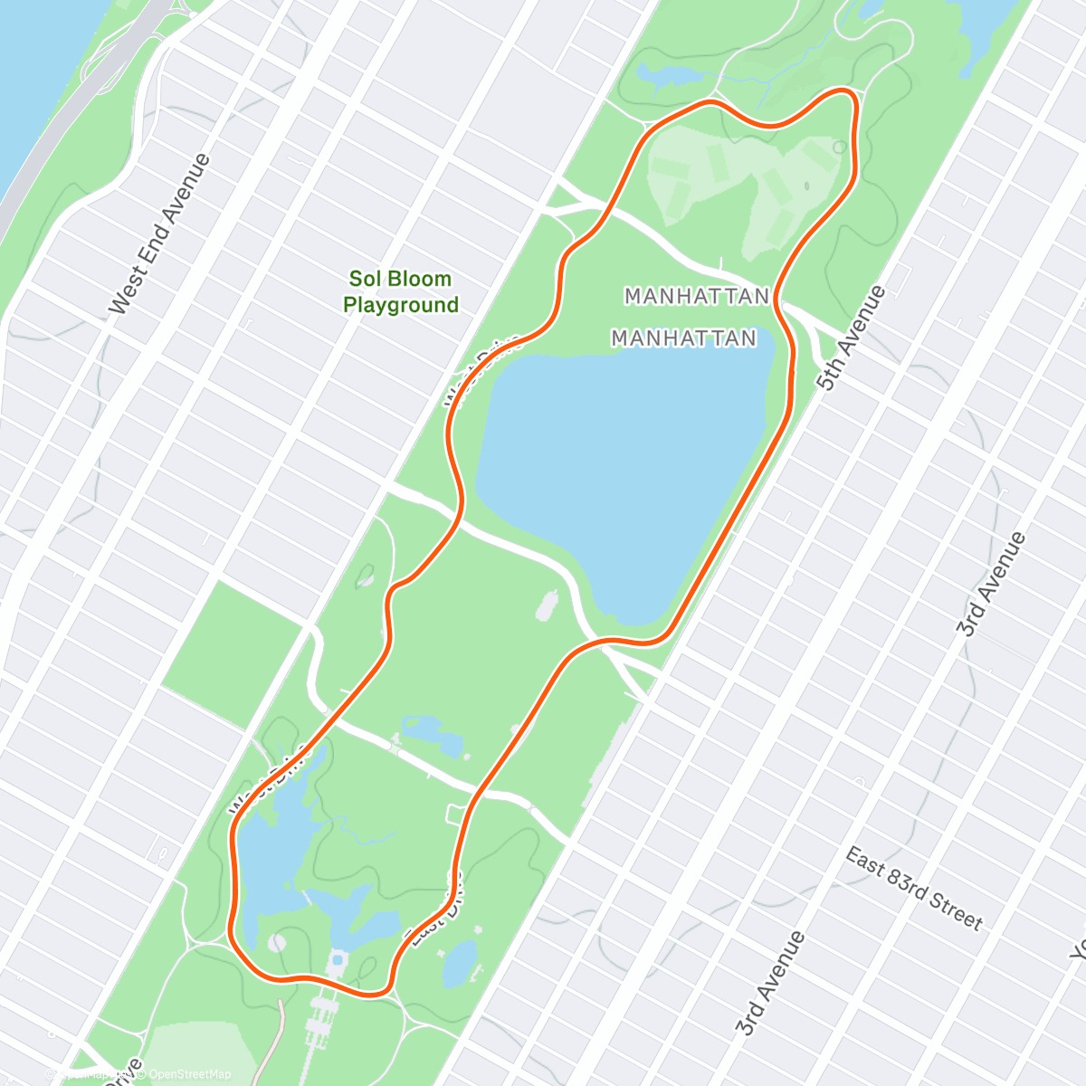Map of the activity, Zwift - The 6 Train in New York