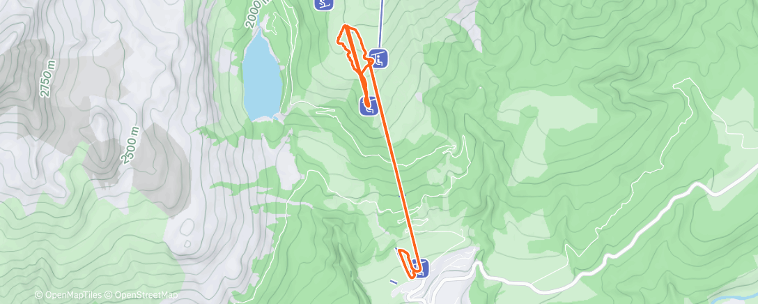Map of the activity, Ski alpin le matin