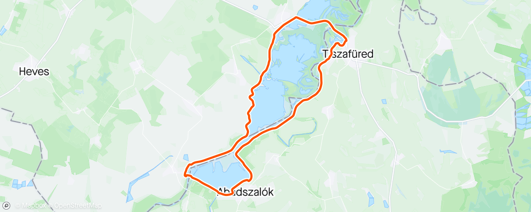 Map of the activity, Tisza-tó családilag