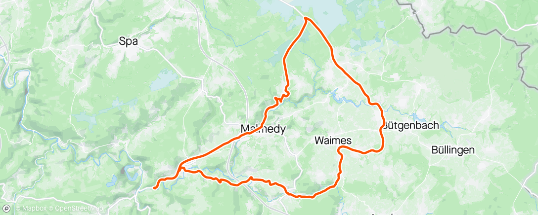 Map of the activity, Hautes Fagnes met gezellige Skeuveltrein
