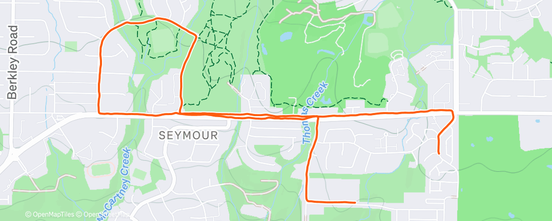 Map of the activity, Morning Run