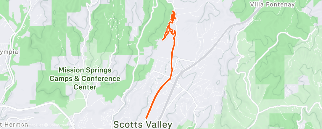 Карта физической активности (Afternoon Mountain Bike Ride)