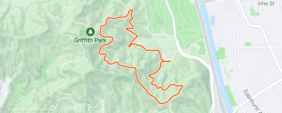 Mapa da atividade, LBRC at Griffith Park Marathon Relay