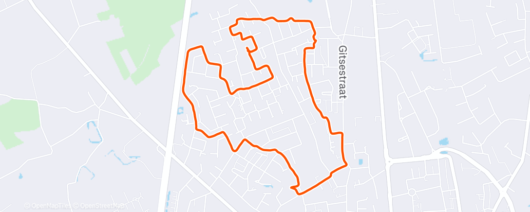 Map of the activity, Namiddagloop