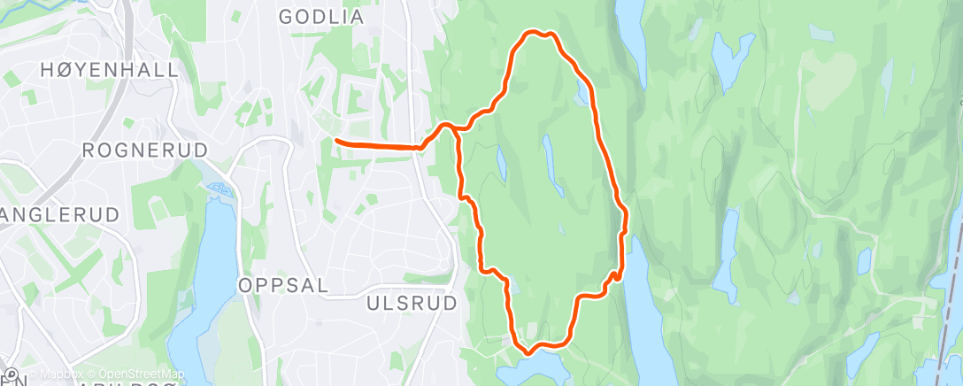 Map of the activity, Afternoon Run