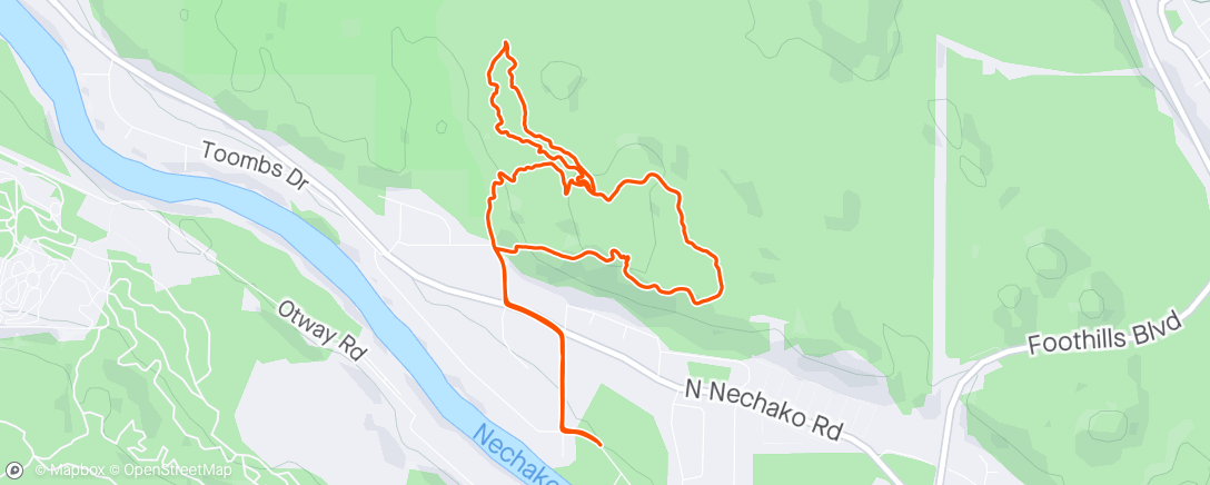 Map of the activity, Evening Mountain Bike Ride