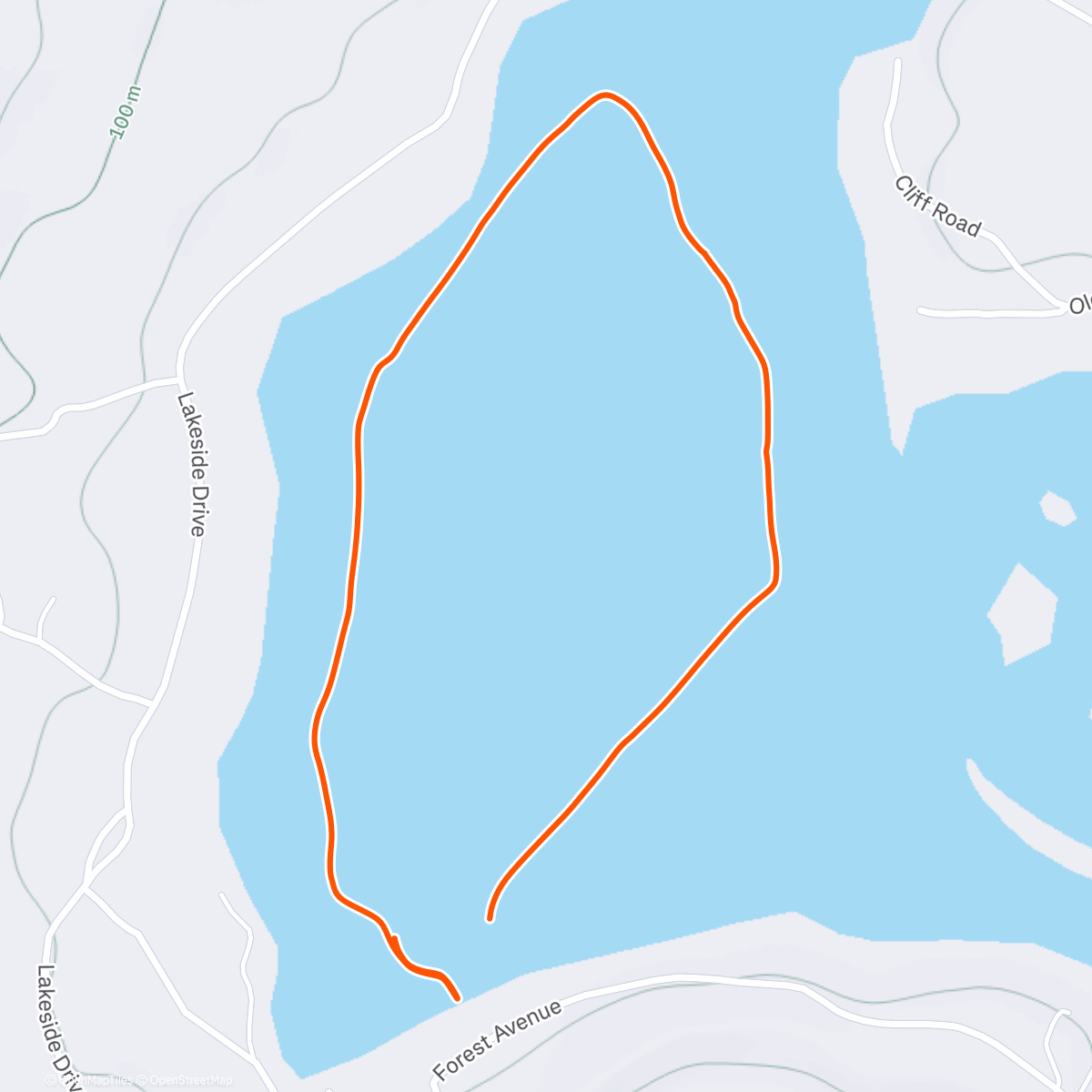 Map of the activity, Lake walk