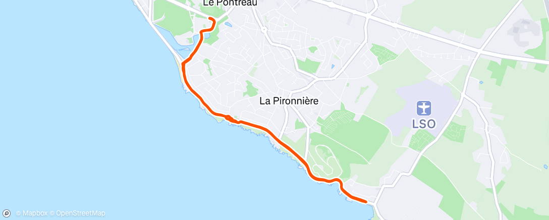 Map of the activity, Course à pied dans l'après-midi