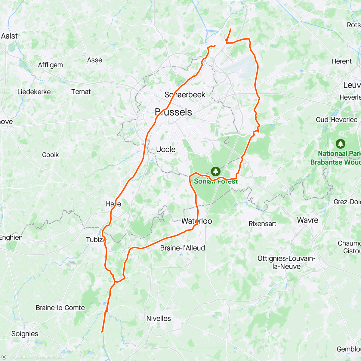 Map of the activity, FCT Hellend vlak (Ronquières)