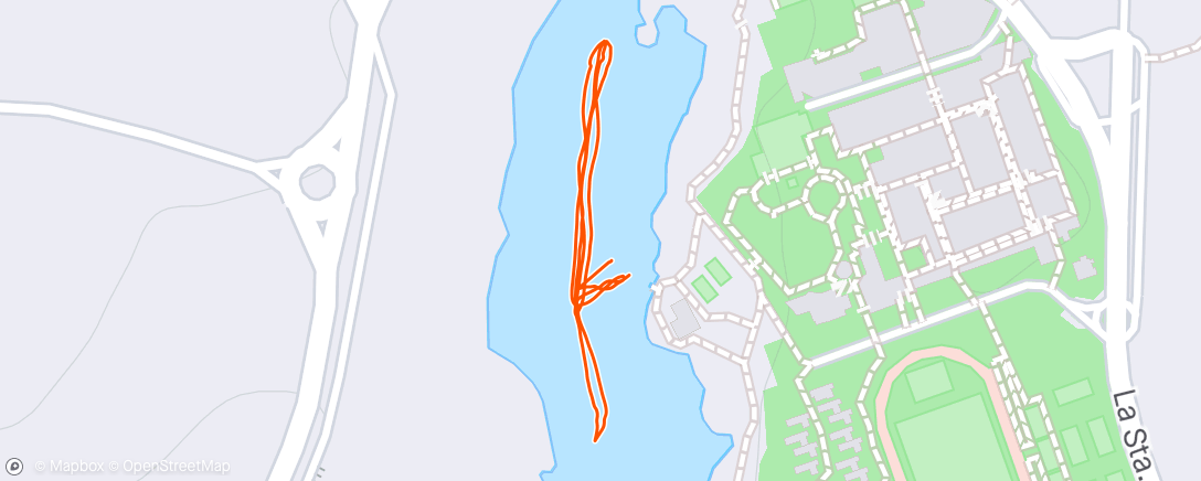 Map of the activity, CLS open water swim
