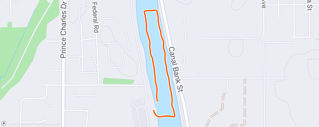 Map of the activity, Open Water Swim