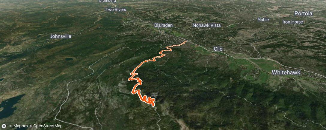 Map of the activity, Double Down Stage 2: Mills Peak DH