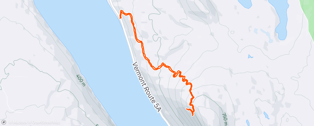Map of the activity, Morning Hike