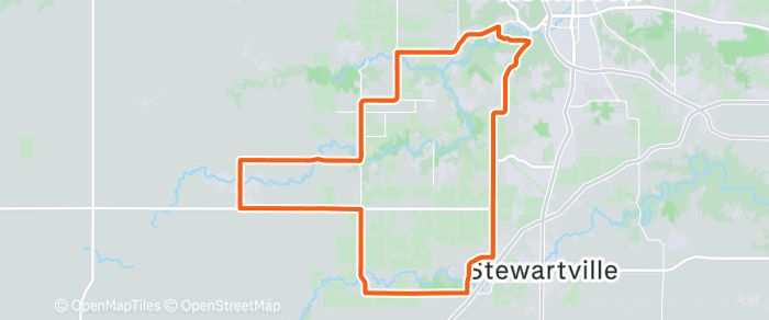 Route map for Sunday Morning Ride
