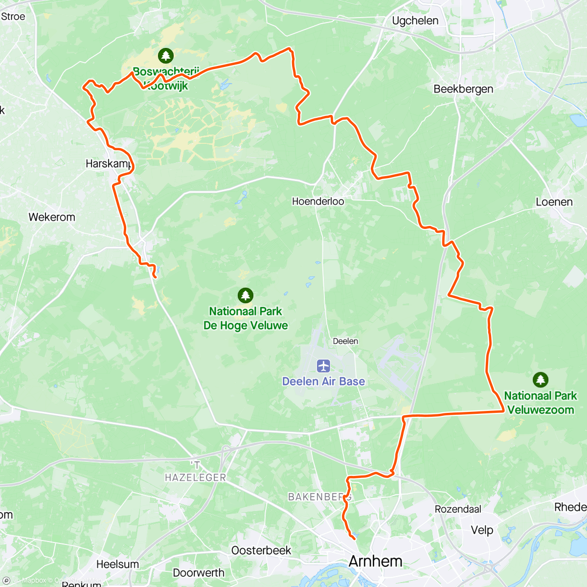 Map of the activity, Otterlo-Arnhem ⛅️