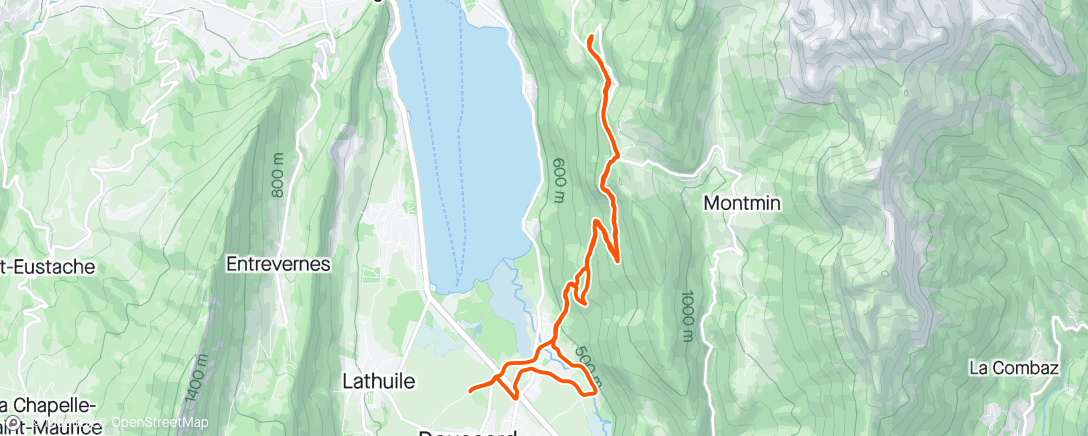 Карта физической активности (Trail dans l'après-midi)