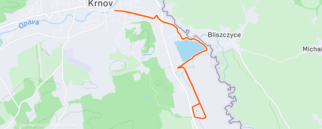 Map of the activity, Morning Run