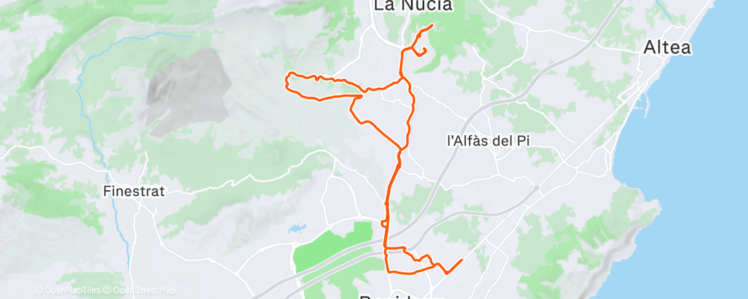 Map of the activity, Bicicleta eléctrica matutina