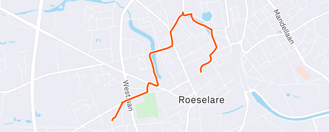 Map of the activity, Namiddagloop