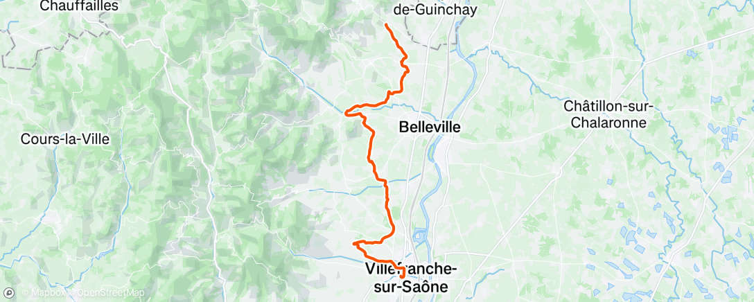 Map of the activity, MARATHON DU BEAUJOLAIS