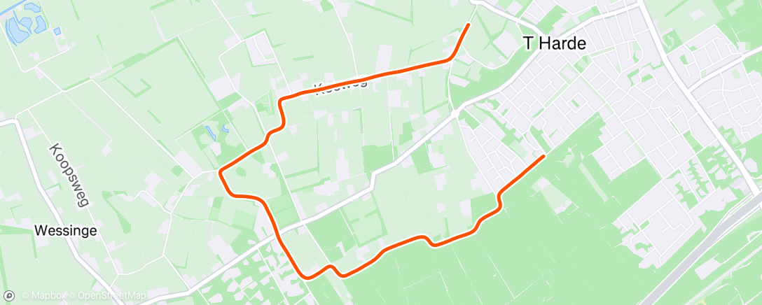 Map of the activity, Hardlopen met Evy - vrije training