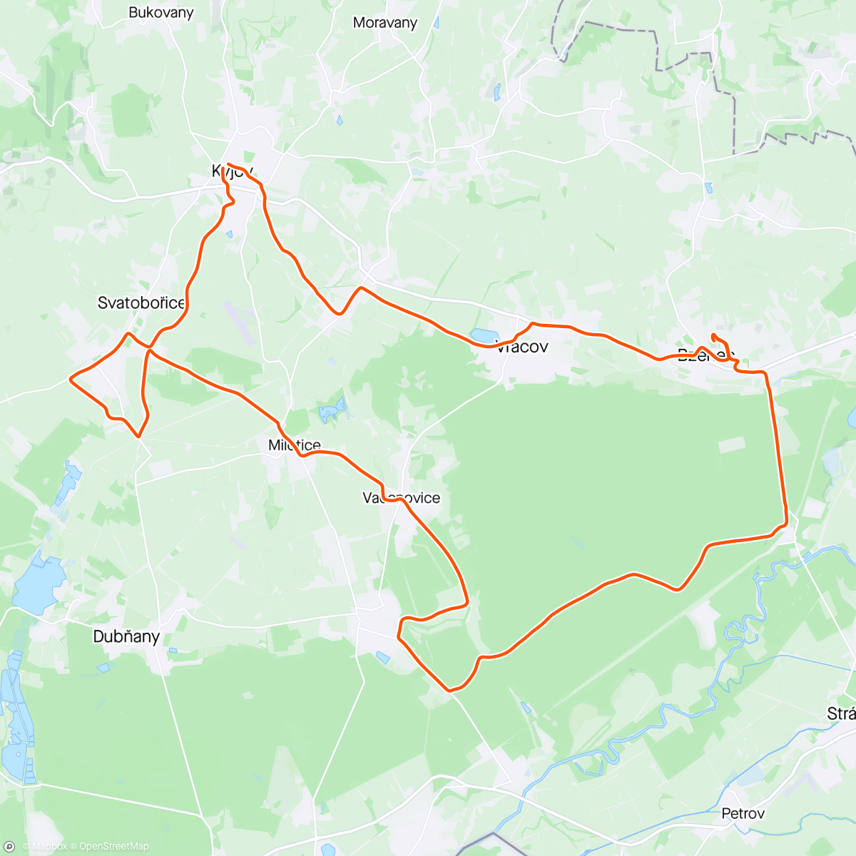 Map of the activity, Dúbrava, k Floriánkovi