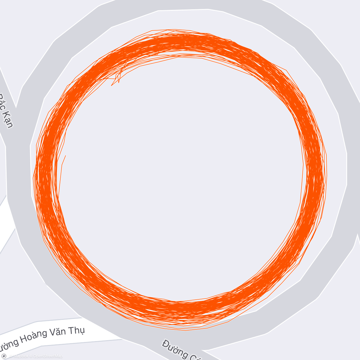 Map of the activity, Morning Run