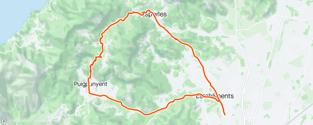Map of the activity, Puigpunyent-Esporles