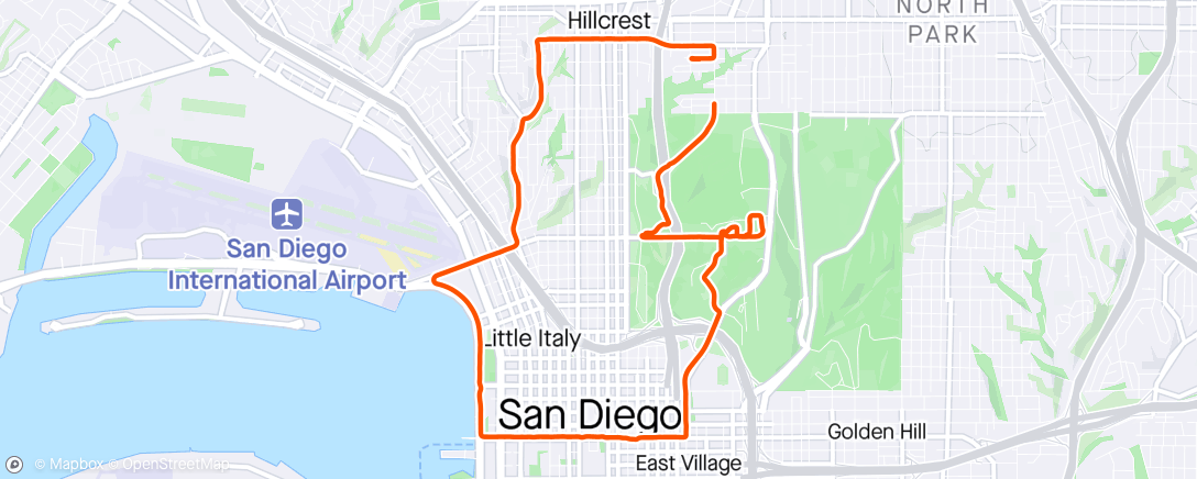 Map of the activity, Bike