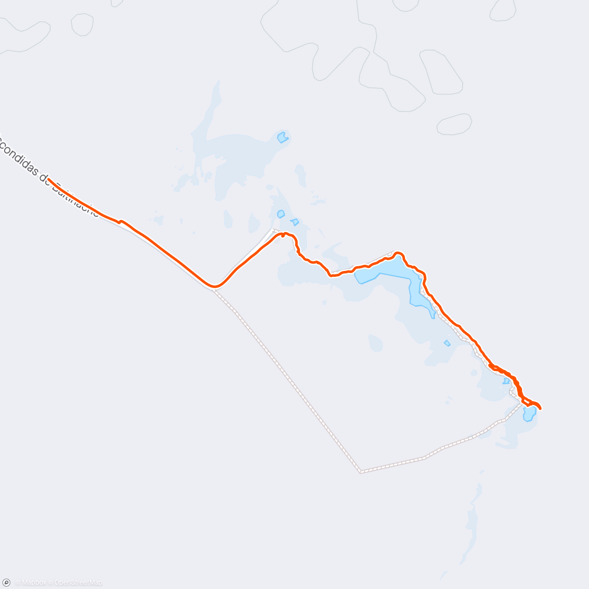 Map of the activity, Walk along Lagunas Baltinache