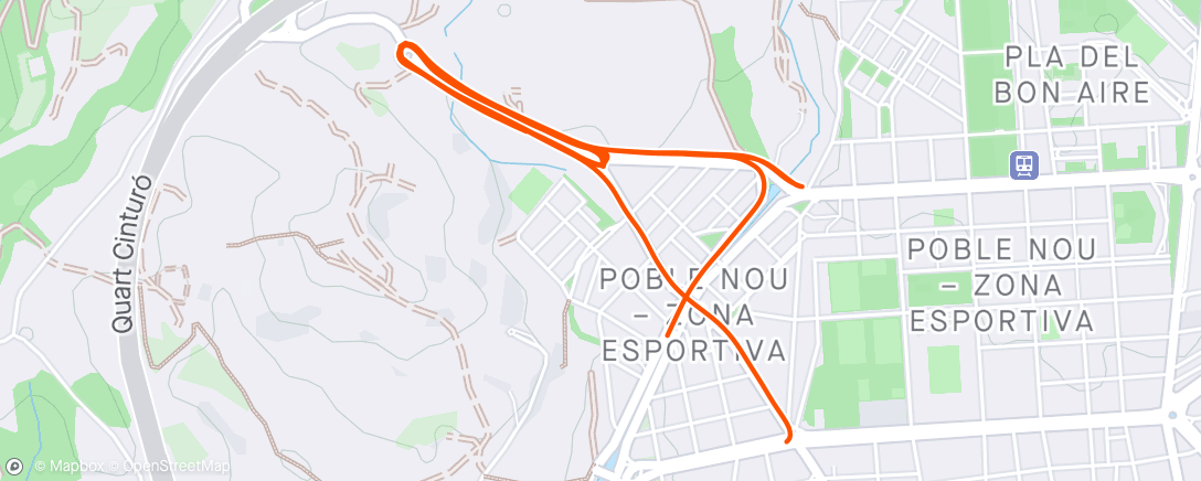 Map of the activity, Afternoon Run