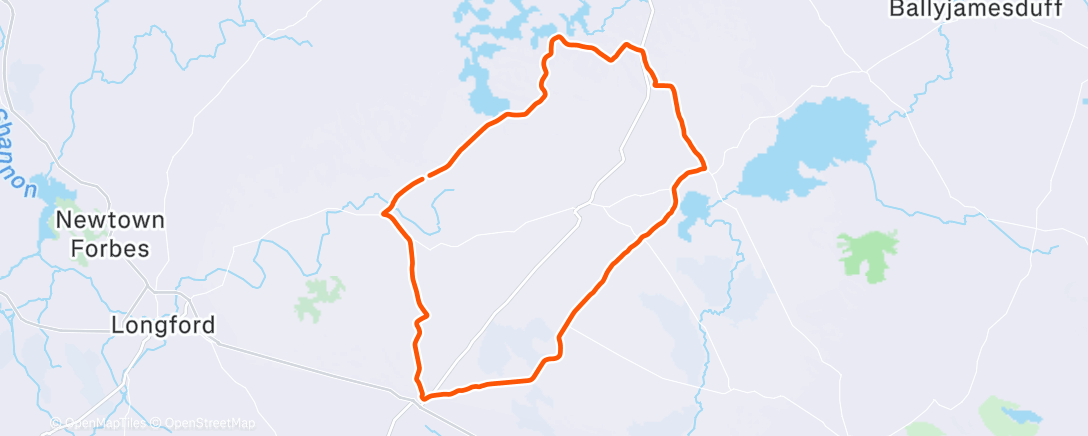 Map of the activity, Lunch Ride