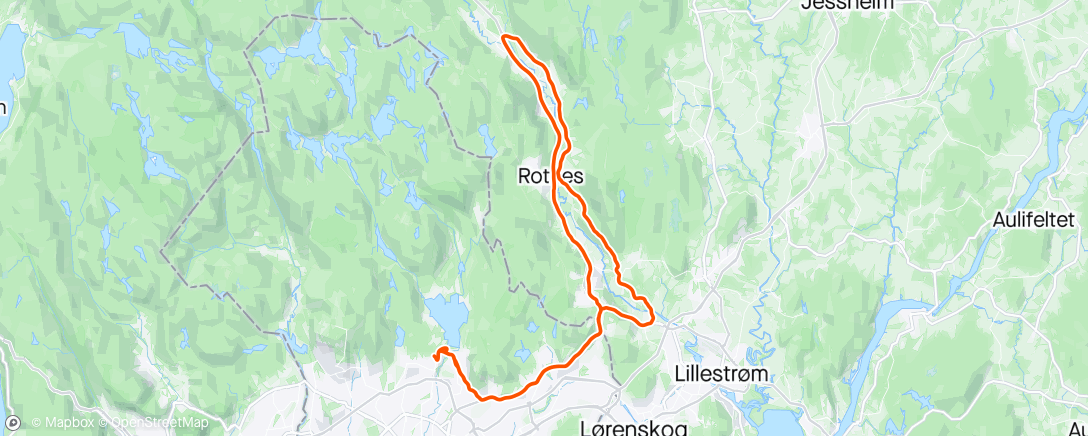 Map of the activity, Sesongåpning med Alage 🚲😀 med innkjøring av lår og bakern 🍩☕️