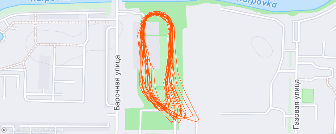 Map of the activity, Afternoon Run