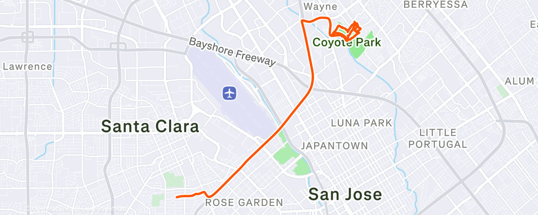 Map of the activity, Afternoon Golf