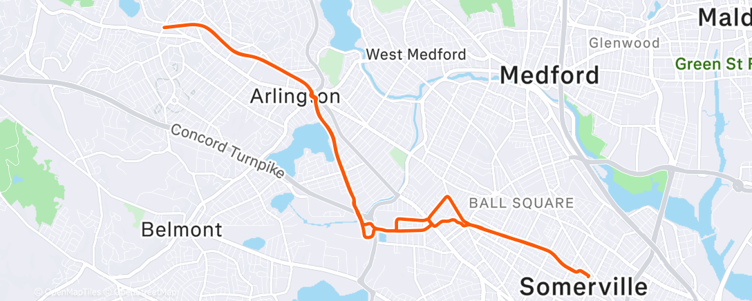 Map of the activity, Afternoon Ride