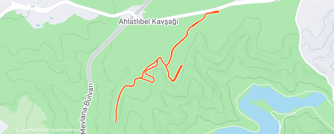 Map of the activity, Eymir Trail Run