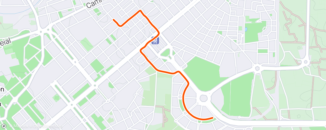 Mapa da atividade, Bicicleta a la hora del almuerzo