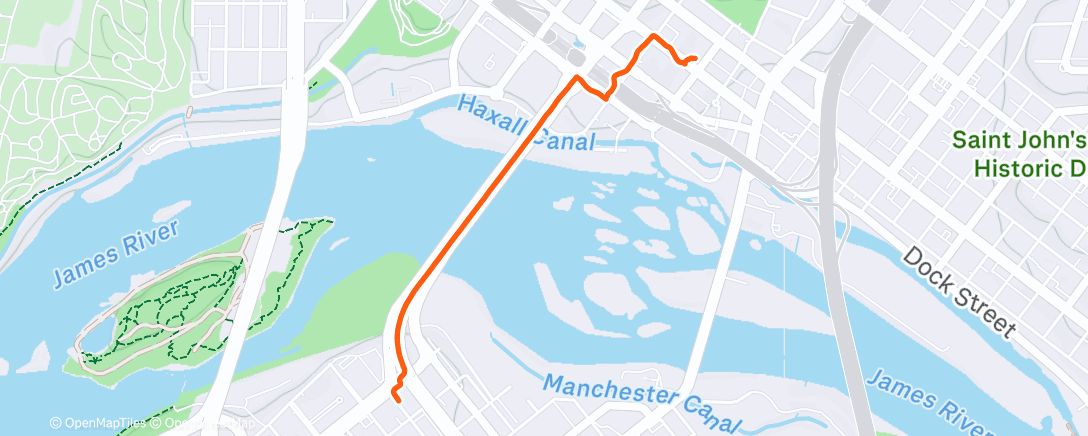 Map of the activity, Morning Walk