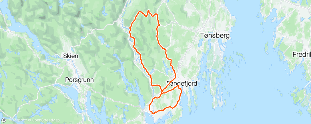 Map of the activity, Rolig kveldstur over Hvarnes med Egil og Are