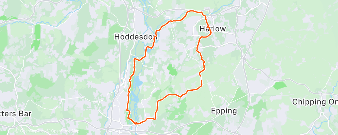Map of the activity, Morning Mountain Bike Ride