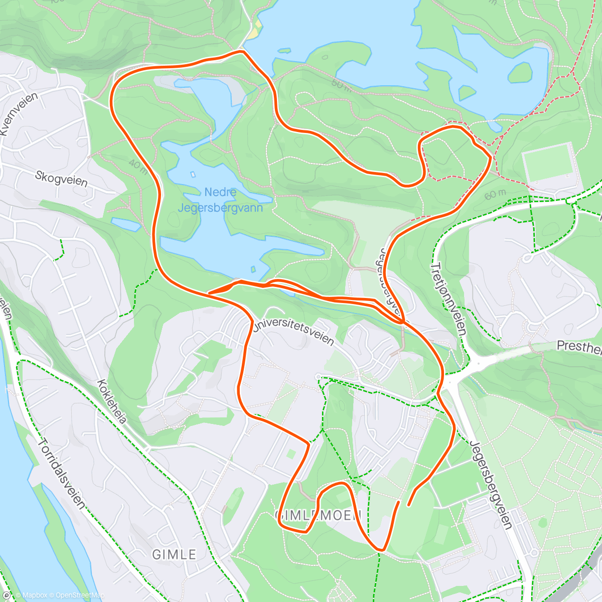 Map of the activity, Løp for livet 2024